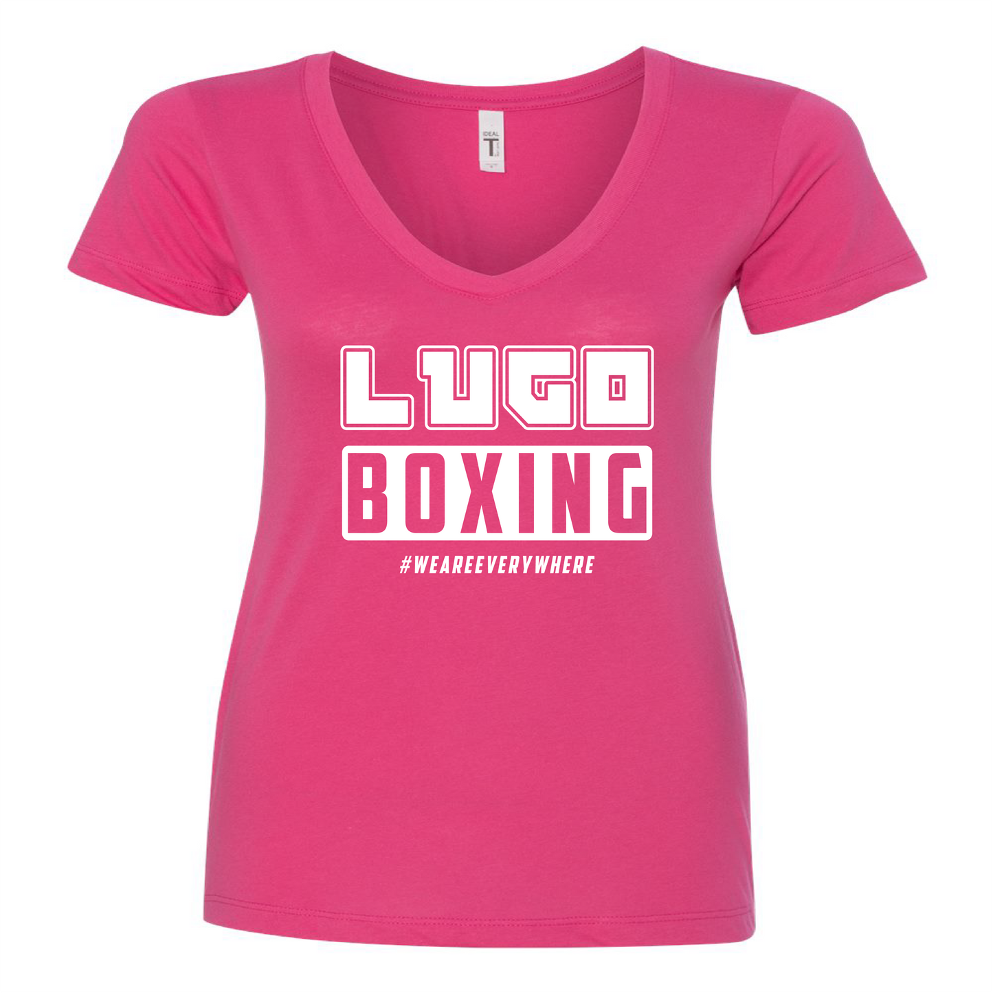 Women's V-Neck T-Shirt Hot Pink