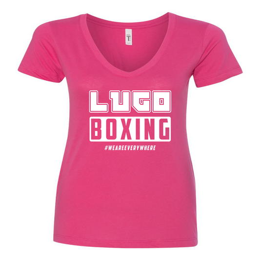 Women's V-Neck T-Shirt Hot Pink